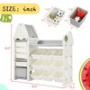 FONTOI Kids Toy Storage Organizer with 14 Bins, Multi-functional Storage Cabinet with Shelf&Bins for Playroom, Bedroom, Gray, 17.3"*43.3"*43.3" - 3 of 4