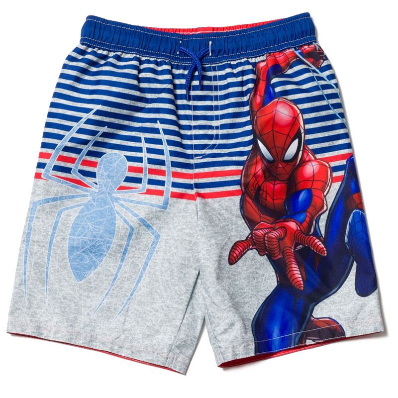 Marvel Spider-Man Avengers Spidey and His Amazing Friends UPF 50+ Swim Trunks Toddler to Big Kid, 1 of 7