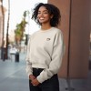 Dalix Cappuccino Embroidered Fleece Relaxed Boxy Fit Long Sleeve Crewneck Sweatshirt Womens - 4 of 4
