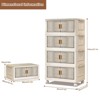 4-Tier Stackable Storage Bins with Sensor Lights, 188-Gallon Collapsible Containers with Lids & 6 Wheels - 3 of 4