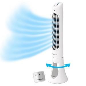 Honeywell QuietSet 5 Speed Oscillating Tower Fan White HYF260W: Standing Floor Fan, Quiet Cooling, Programmable Timer - 1 of 4