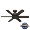 Hunter 44" Kennicott Ceiling Fan Premier Bronze Finish - 6 Blades, WhisperWind Motor, Wall Control, Damp Rated for Indoor/Outdoor - 3 of 4