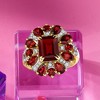 Ross-Simons 6.30 ct. t.w. Garnet and .24 ct. t.w. Diamond Ring in 14kt Yellow Gold - 4 of 4