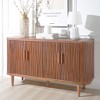 ORRD Modern 4-Door Accent Cabinet - Adjustable Shelf Sideboard for Hallway, Entryway & Living Room（Rrown） - 3 of 4