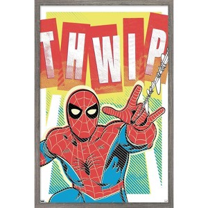 Trends International Marvel Comics Spider-Man - Thwip Framed Wall Poster Prints - 1 of 4