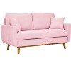 TiramisuBest Mid-Century Corduroy Sofa,Blue - 3 of 4