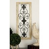 Set Of 2 Wood Scroll Arabesque Wall Decors Natural/black - Olivia & May ...