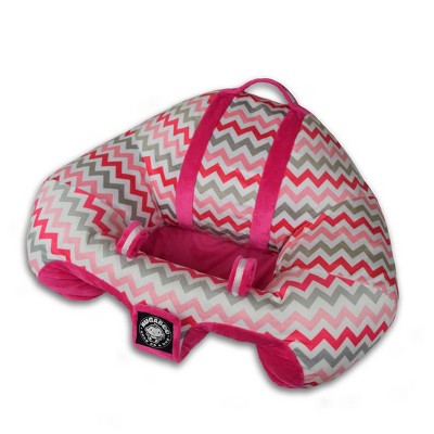 Hugaboo Baby Floor Seat - Pink Chevron