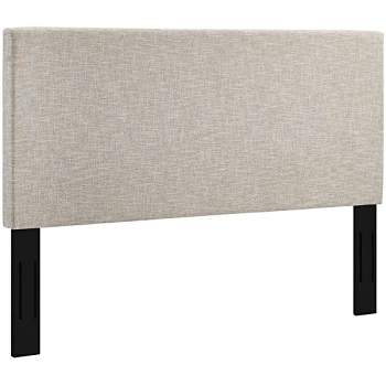Modway Claire Linen Fabric Upholstered King and California King Headboard in Beige