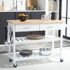 Kiko 2 Drawer 2 Shelf Kitchen Cart - White/Natural - Safavieh - image 2 of 4