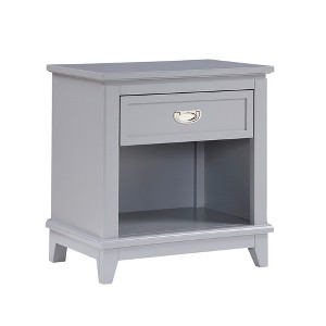 KIGFTSOD Nightstand with Storage Drawer Bottom Shelf Classic Style Bedroom Furniture - 1 of 4