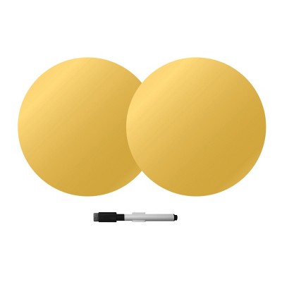  Wall Pops!  Dry Erase Board Circle Decals 4ct - Gold 