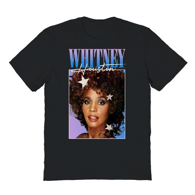 Whitney Houston Men's Stars Short Sleeve Graphic Cotton T-shirt : Target