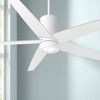 56" Minka Aire Modern Indoor Ceiling Fan with LED Light Remote Control Flat White Etched Glass for Living Room Kitchen Bedroom - 2 of 4