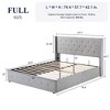 Allewie Lift Up Storage Bed, Button Tufted Headboard with Wingback, No Box Spring Needed, Hydraulic Storage, Button Tufted - 2 of 4