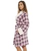 Just Love Womens Plush Printed Plaid Robe | Ladies Bathrobe - 3 of 4