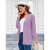 Women's Open Front Cardigan Sweaters Fashion Button Down Cable Knit Chunky Winter Outerwear Coats - 4 of 4