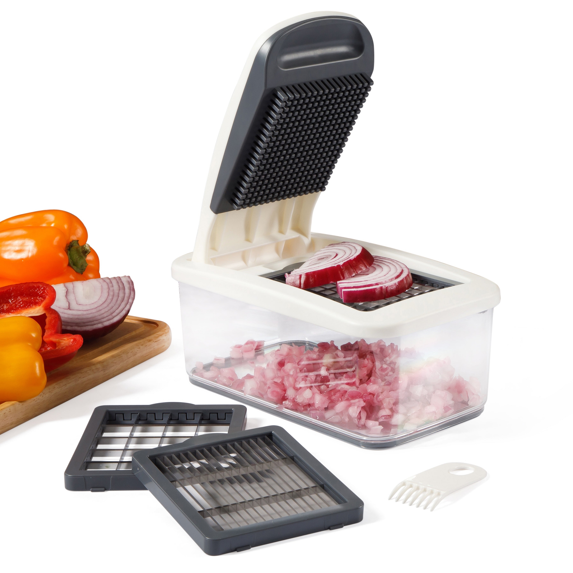 Calphalon Aero 5 in 1 Vegetable Chopper and Dicer, Food Chopper with Container