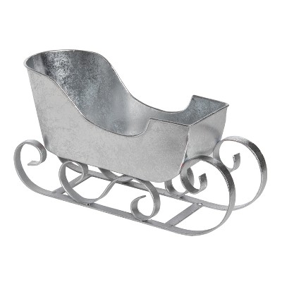 Transpac Metal 11 in. Gray Christmas Glitz Sleigh