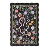 Scalloped Edge Area Rugs for Living Room Bedroom Floral Printed Snake Pattern Washable Rug Soft Non-Slip Low Pile Accent Rug - 4 of 4
