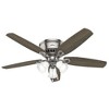 Hunter 52" Builder Lighted Ceiling Fan Brushed Nickel Finish, Light Gray Oak Blades, 5 Blades, Pull Chain Control - 4 of 4