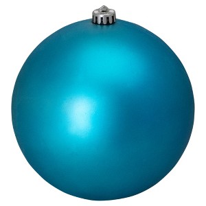 Northlight Matte Shatterproof Commercial Christmas Ball Ornament - 8" (200mm) - Aqua Blue - 1 of 3