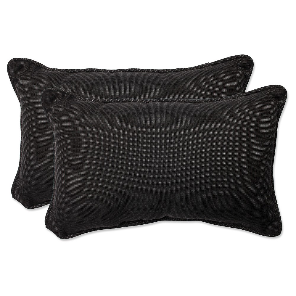 UPC 751379590356 product image for Pillow Perfect Outdoor Throw Pillow Set - Black | upcitemdb.com