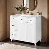 36" Bathroom Vanity with Ceramic Sink, Standard and Double-Layer Drawers, Soft Close Doors, Adjustable Shelves - Leovsnove - 2 of 4