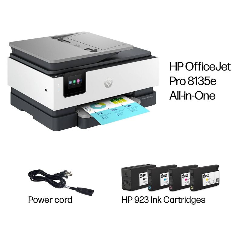 HP OfficeJet Pro 8135e Wireless All-In-One Color Printer, Scanner, Copier, Fax - 40Q35A_B1H, 5 of 18
