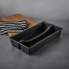 LunaLulinlk 2 Compartment Utensil Drawer Organizer, Black - 4 of 4