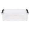 IRIS 5.75qt 14pk Stack and Pull Storage Box Clear: Plastic, Transparent, Portable, Lidded, Stackable, Built-In Handles - image 3 of 4