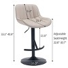NicBex Swivel Adjustable Height Bar Stools Set of 2,Leather Counter Height Bar Stools with Backrest,Bar Chairs for Dining Room,Kitchen,Cafe - 3 of 4