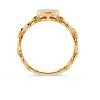 H.J. Namdar 0.08 ct tw Miracle Set Diamond Oval Link Ring 14K Two Tone Gold Natural Diamonds Size 6 - 3 of 4