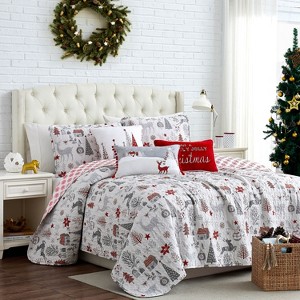 Multi-Piece Christmas Quilt Sets - 1 of 4