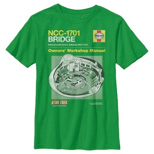 Boy's Star Trek: The Original Series USS Enterprise NC-1701 Bridge Owners Manual T-Shirt - 1 of 4