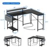 54 inch Gaming Desk, Reversible L Shaped Desk, Corner Computer Desk with Monitor Stand, Power Outlets, LED Lights - 3 of 4