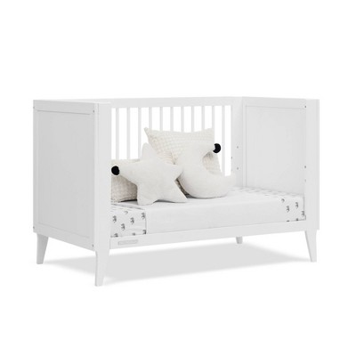 Bianca White Mid-Century Modern 4-in-1 Convertible Crib