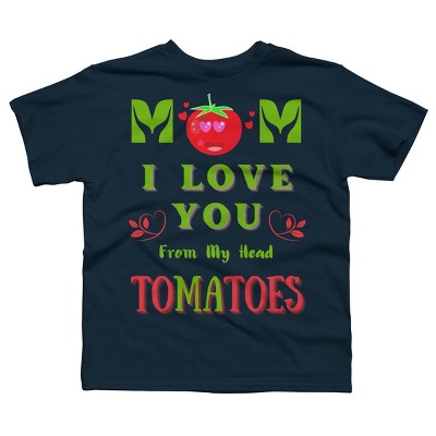 Boy's Design By Humans Mom I Love You From My Head Tomatoes By Wortex T-Shirt