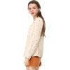 INSPIRE CHIC Women's Vintage Notched Lapel Long Sleeve Printed Button Down Tops - 4 of 4
