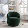 GDFStudio Zora Modern 25.6"W Teddy Upholstered Swivel Accent Chair with Metal Base - 2 of 4