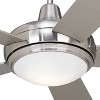 52" Casa Vieja Compass Modern Indoor Ceiling Fan with Dimmable LED Light Remote Control Brushed Nickel Silver for Living Room Kitchen House Bedroom - 3 of 4