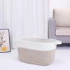 Unique Bargains Woven Handcrafted Cotton Rope Decorative Storage Basket 19" x 13.5" x 11" - 4 of 4