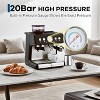 Stainless Steel Espresso Machine with Grinder & 20 Bar Pressure, 2.8L Removable Water Tank,Adjustable Shot Volume - 2 of 4