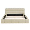 Queen Size Upholstered Platform Bed with Thick Fabric - 3 of 4