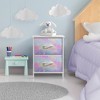 Sorbus Nightstand with 2 Drawers - Steel Frame, Wood Top & Easy Pull Fabric Bins - Great for Home, Bedroom, Office & College Dorm - 2 of 4