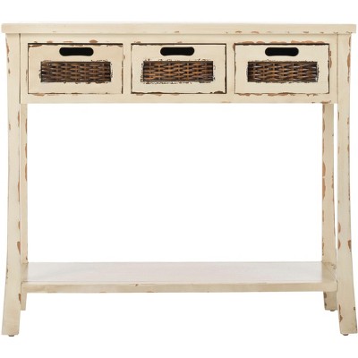 Autumn 3 Drawer Console - Vintage Cream - Safavieh