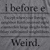 Mens I Before E Weird T Shirt Funny Sarcastic Grammer Nerd Vowels Novelty Graphic Tee For Guys - Crazy Dog Men's T Shirt - 2 of 4