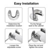 Unique Bargains Stainless Steel U-Shaped Design Closet Rod Brackets - 4 of 4