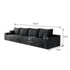 Cloud Couch,Modern Modular Sofa with Deep Seat, Upholstered Couches for Living Room Bedroom,No Assembly Required,Black - 4 of 4
