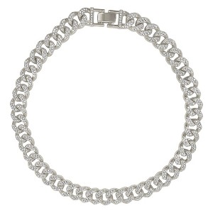 Adornia Flat Curb CZ Chain Necklace - 1 of 4
